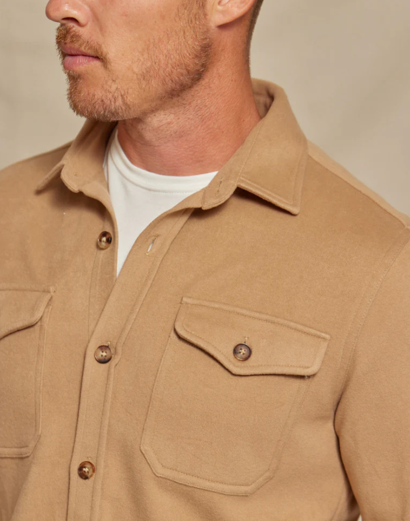 Rye 51 The Connor Wool Teck Shirt Jacket Camel