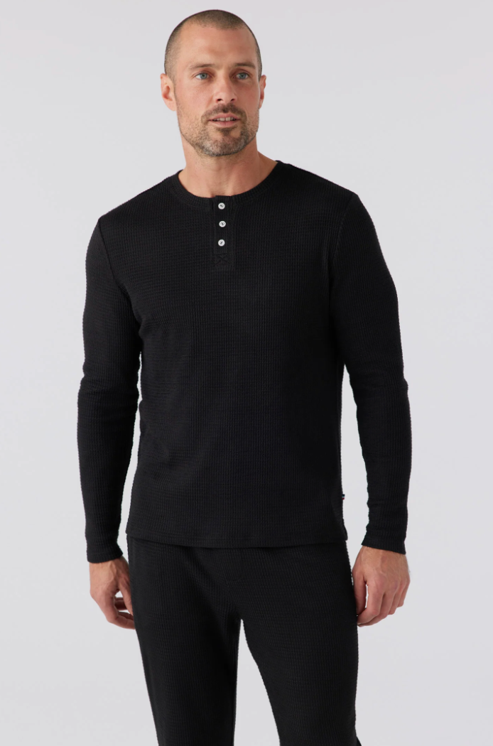 Sol Angeles Elm Henley Vintage Black