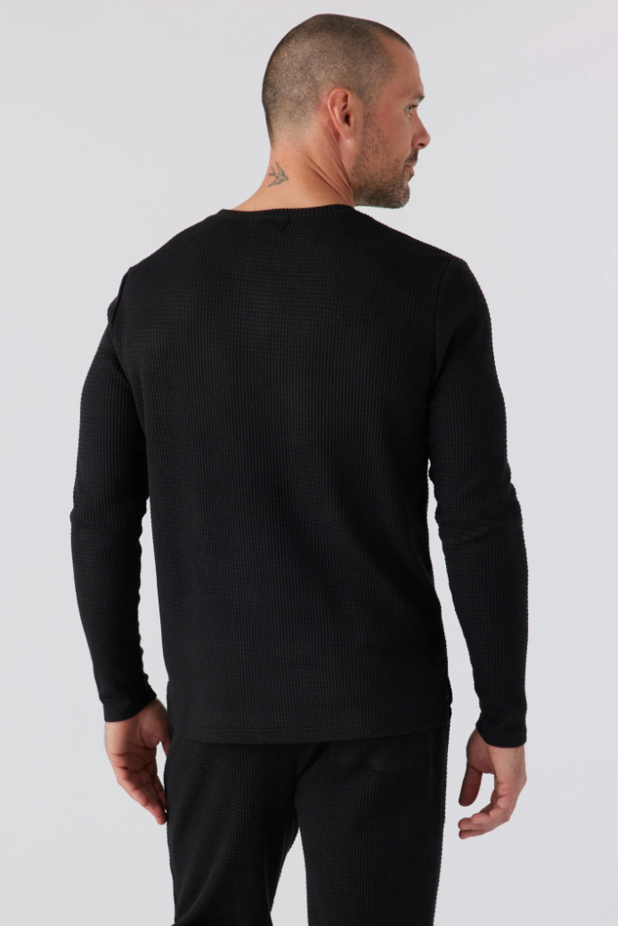 Sol Angeles Elm Henley Vintage Black