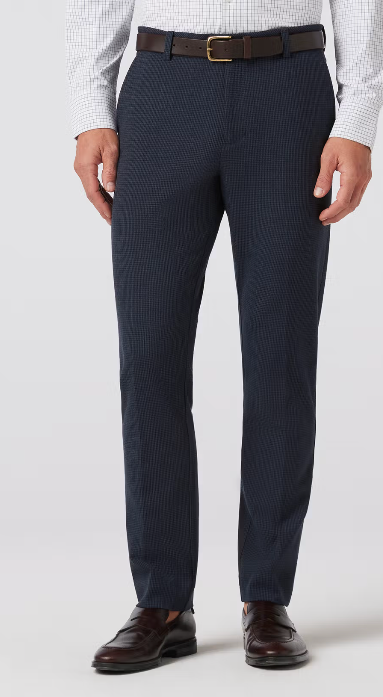 Mizzen + Main Watson Chino Pant Navy Gun Check