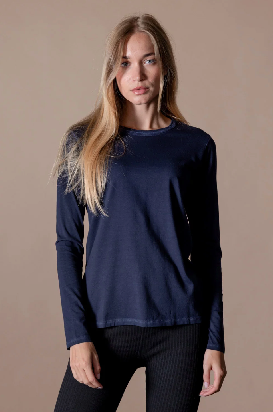 Anonym Lila LS Crewneck Washed Tee Abysse