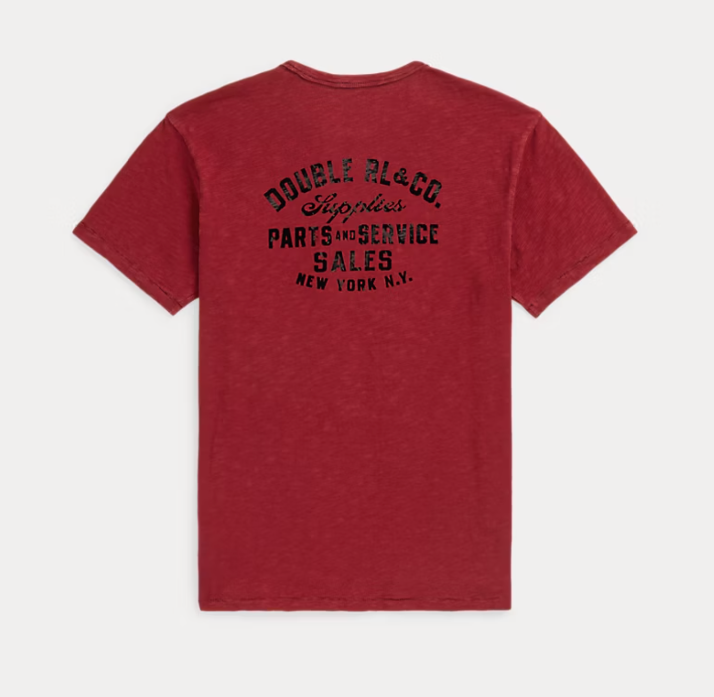 RRL SS Motorcycle Graphic Tee Burgundy