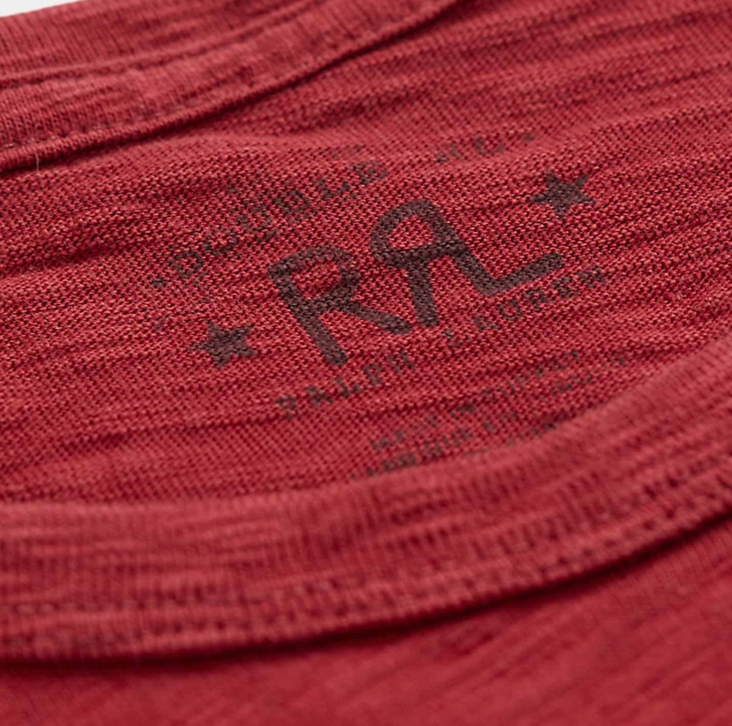 RRL SS Motorcycle Graphic Tee Burgundy