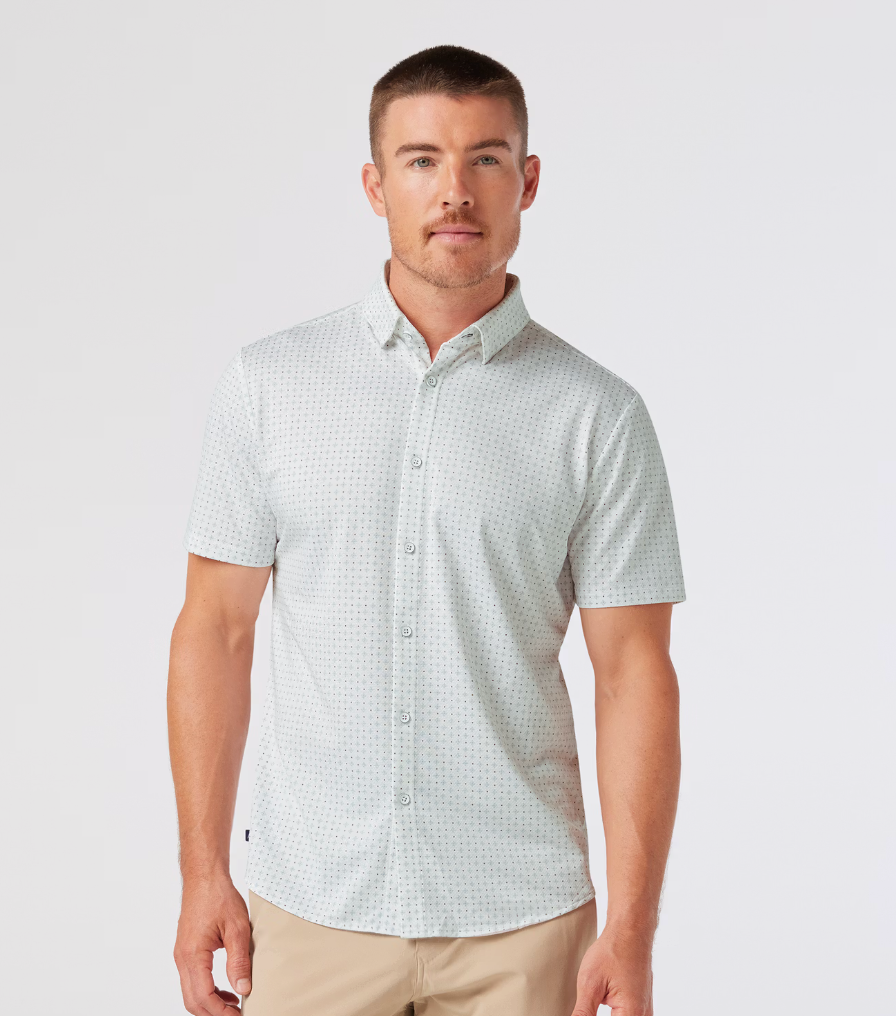 Mizzen + Main Halyard SS Shirt Pale Green Pyramid