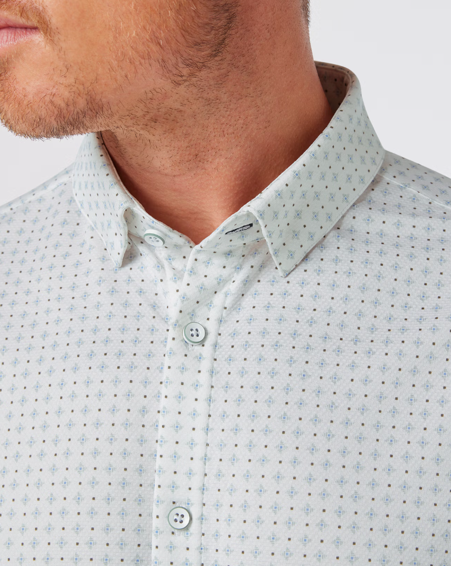 Mizzen + Main Halyard SS Shirt Pale Green Pyramid