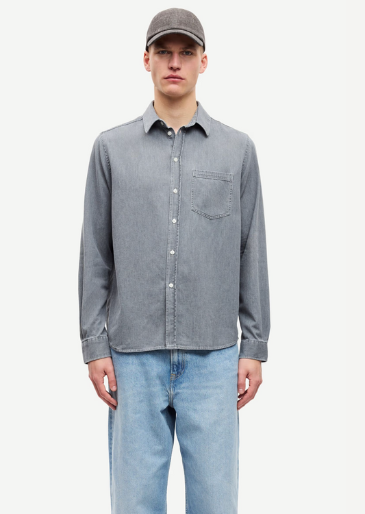 Samsoe Saryan P Shirt Light Grey chambray