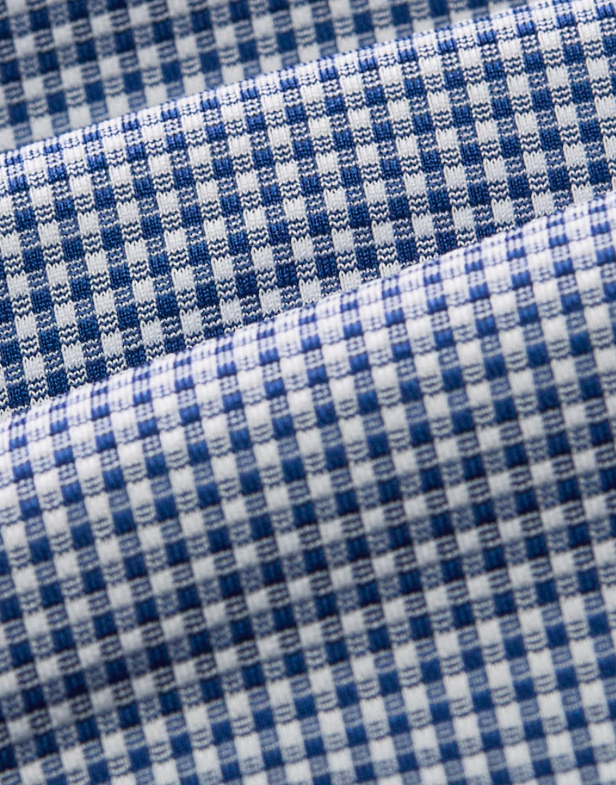 Mizzen + Main Halyard LS Dress Shirt Navy Peter Gingham