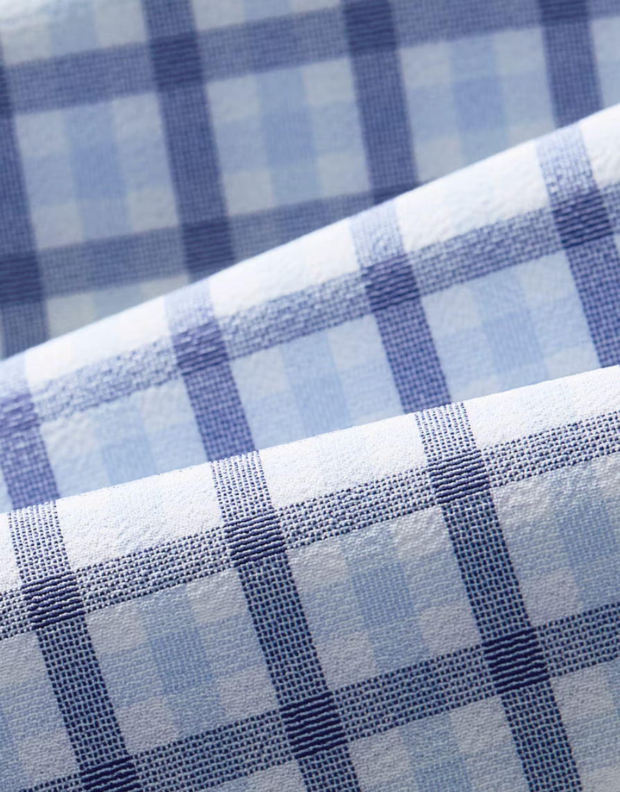 Mizzen + Main Leeward LS Shirt Cloud Blue Miles Plaid