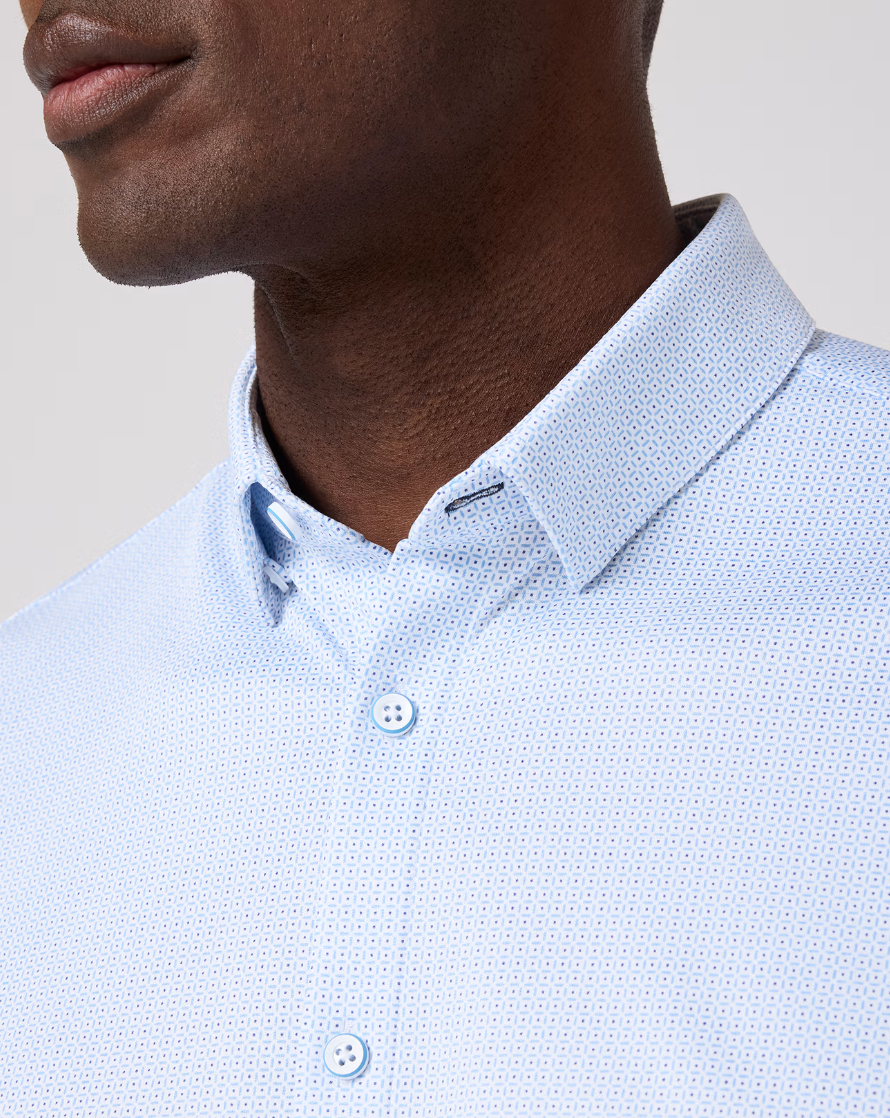 Mizzen + Main Halyard SS Shirt White Grid Dot