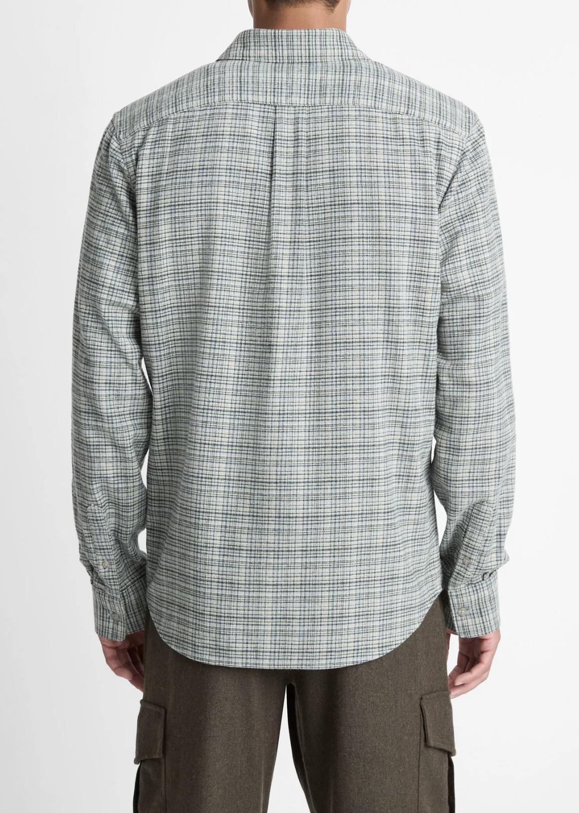 Vince Highclere Plaid LS Shirt Pistacio Combo