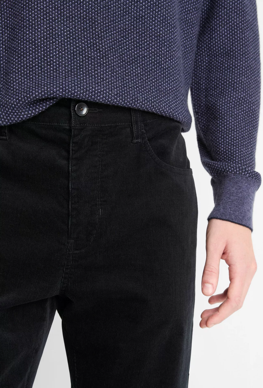 Vince Dylan Stretch Cord 5 Pocket Pant Black