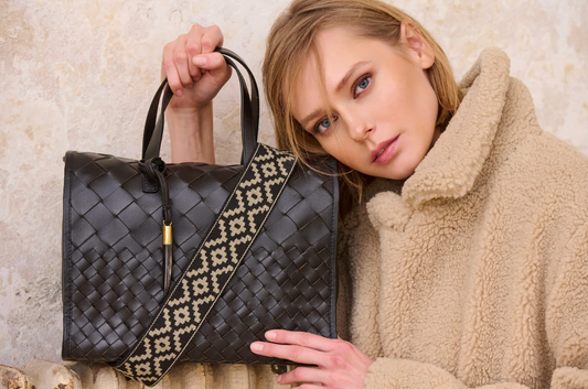 Kempton Ella Bag Black Threaded Weave