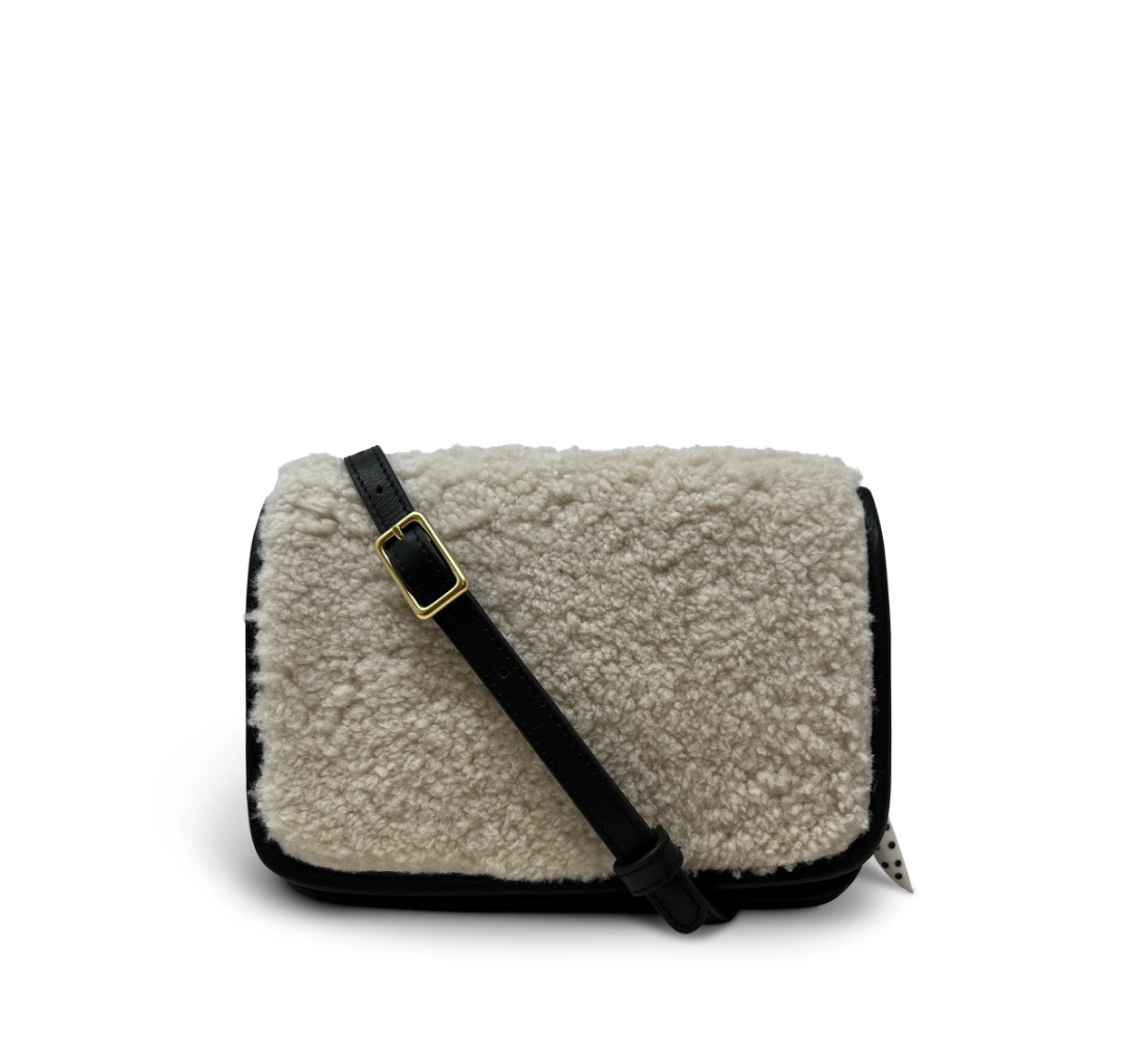 Kempton Mini Mia Crossbody Leather Rattan Brown