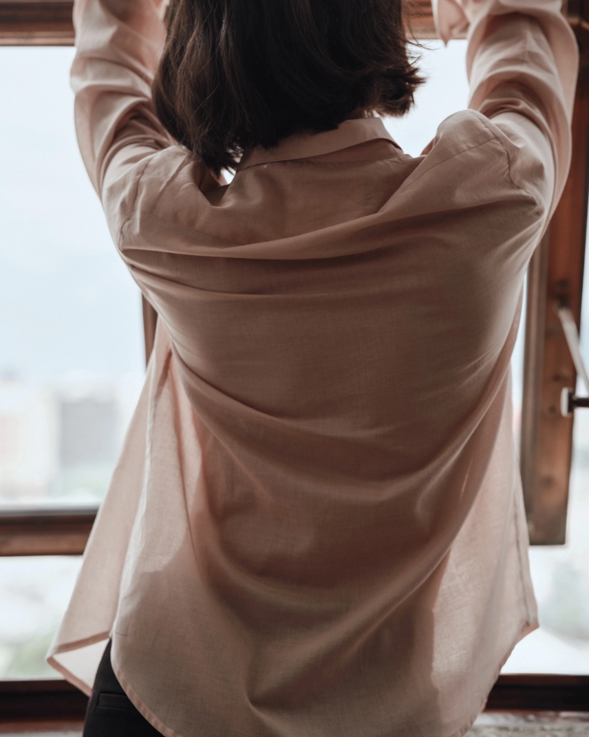 Cissa The Waterfall LS Blouse Natural