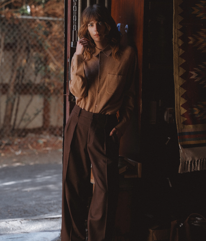 Cissa The Men's Shirt Sweater Camel