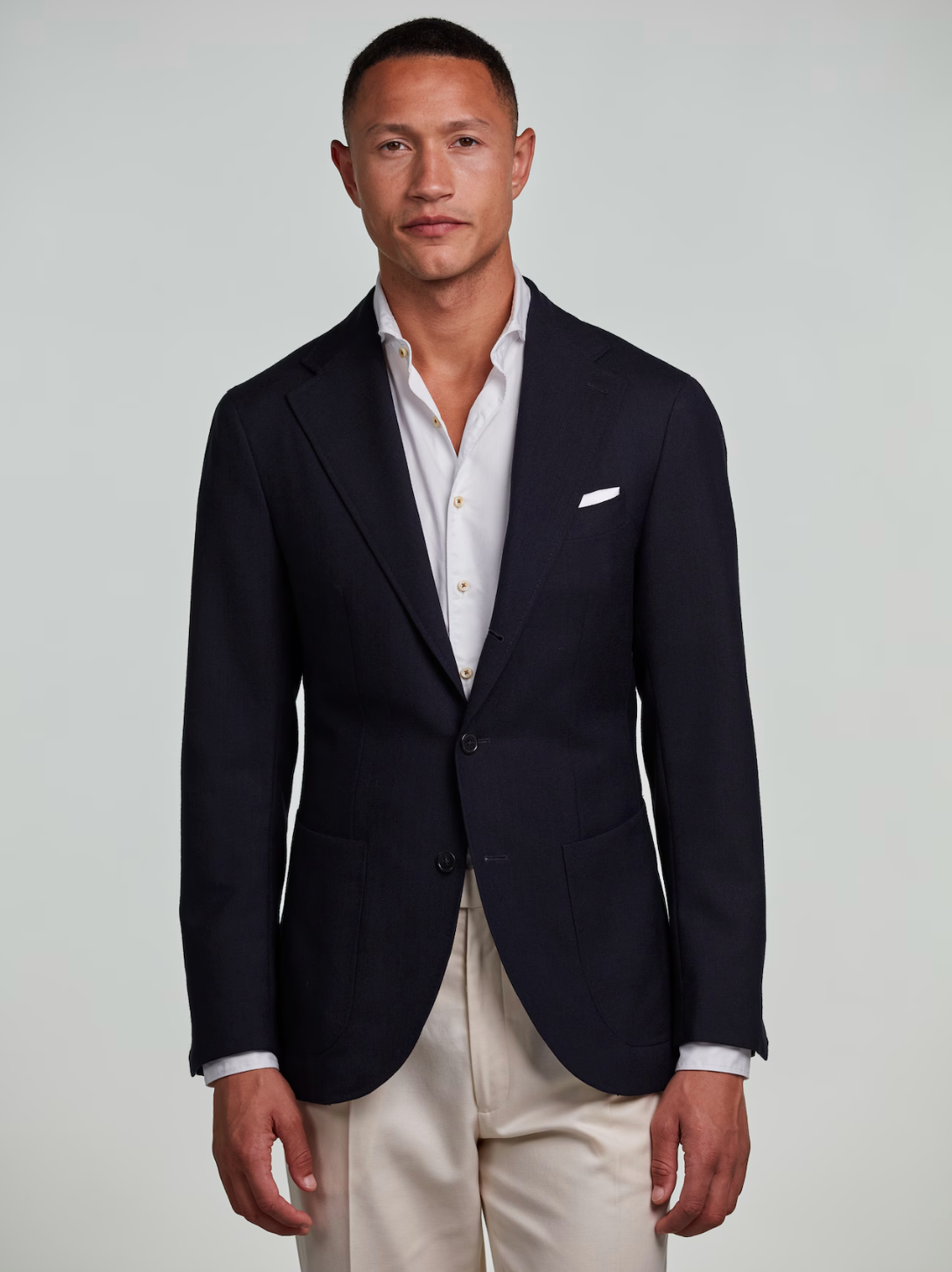 Stenstroms Fitted Solid White Dress Shirt