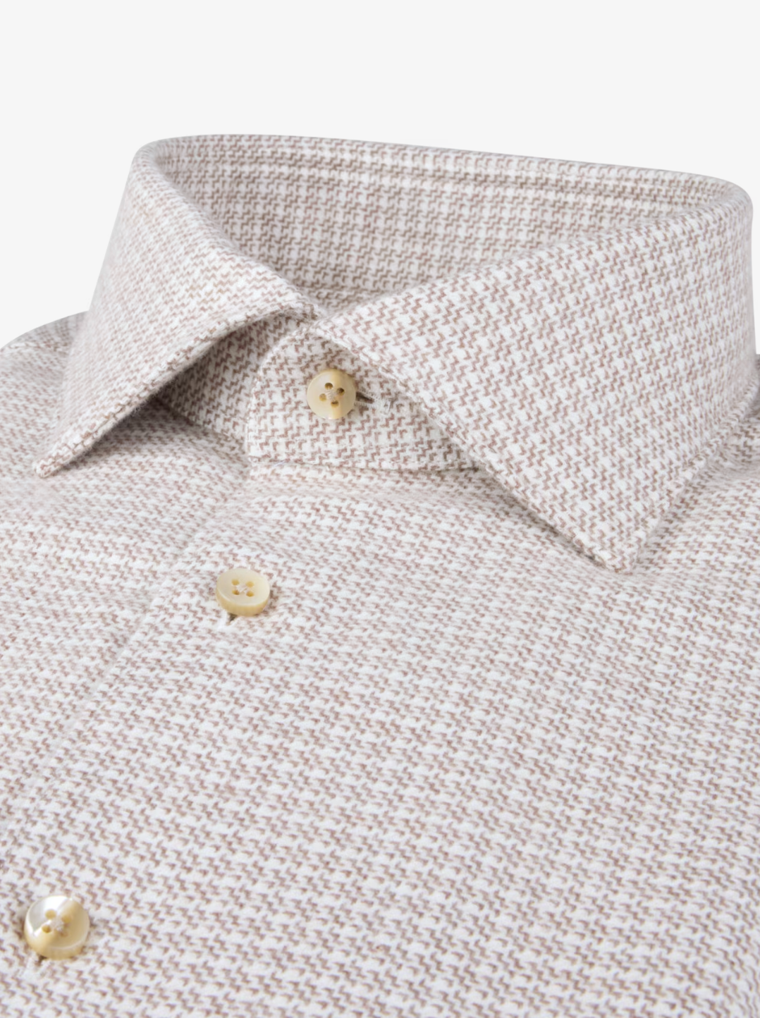 Stenstroms Fitted LS Flannel Tan/Cream