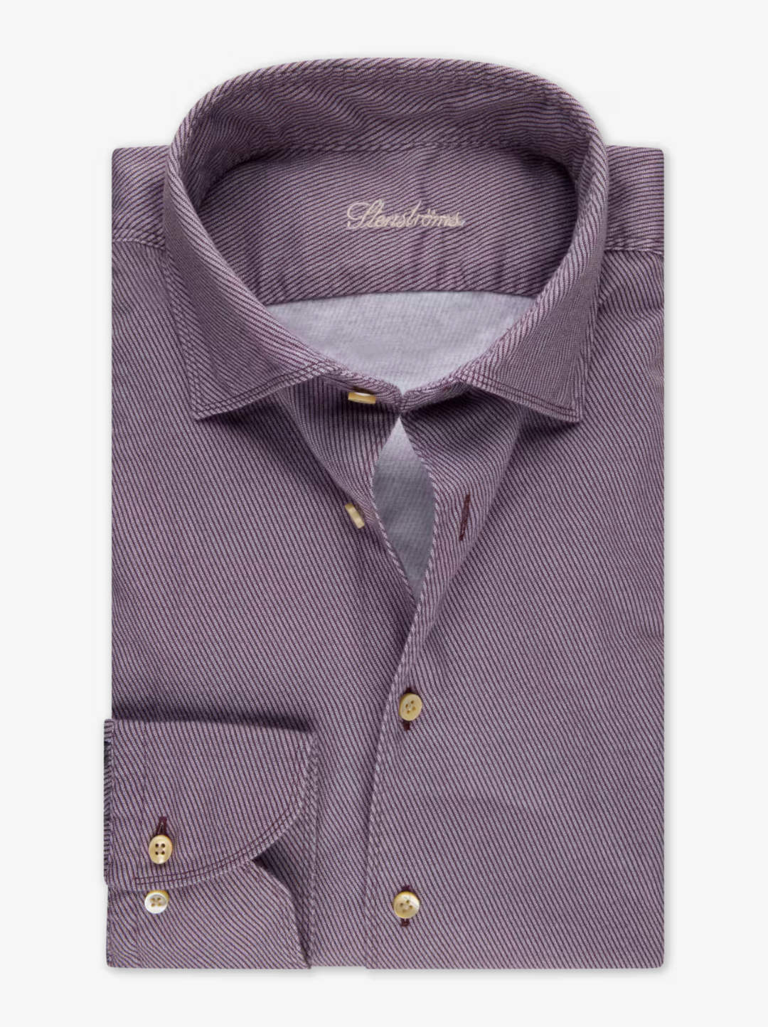 Stenstroms Fitted Dark Red Dress Shirt