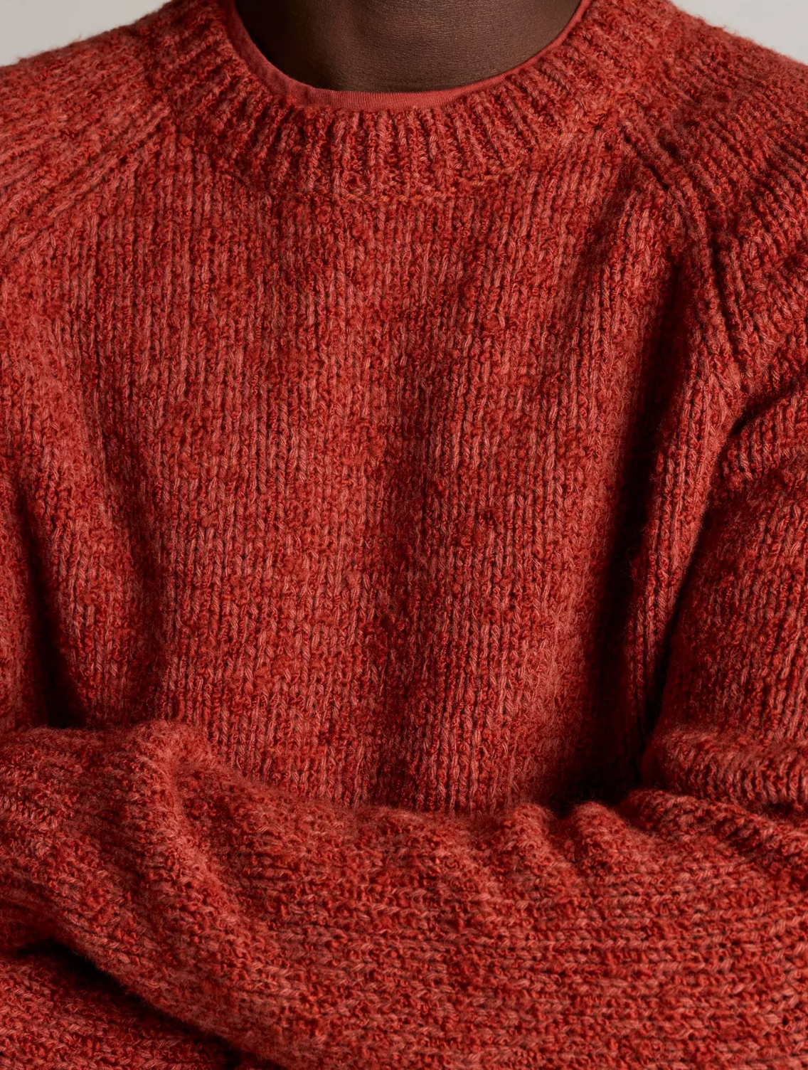 Vince Boucle Raglan LS Crew Dark Beacon