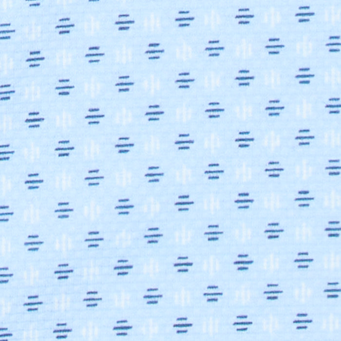 Cloud blue dress shirt with small circle dash pattern folded neatly