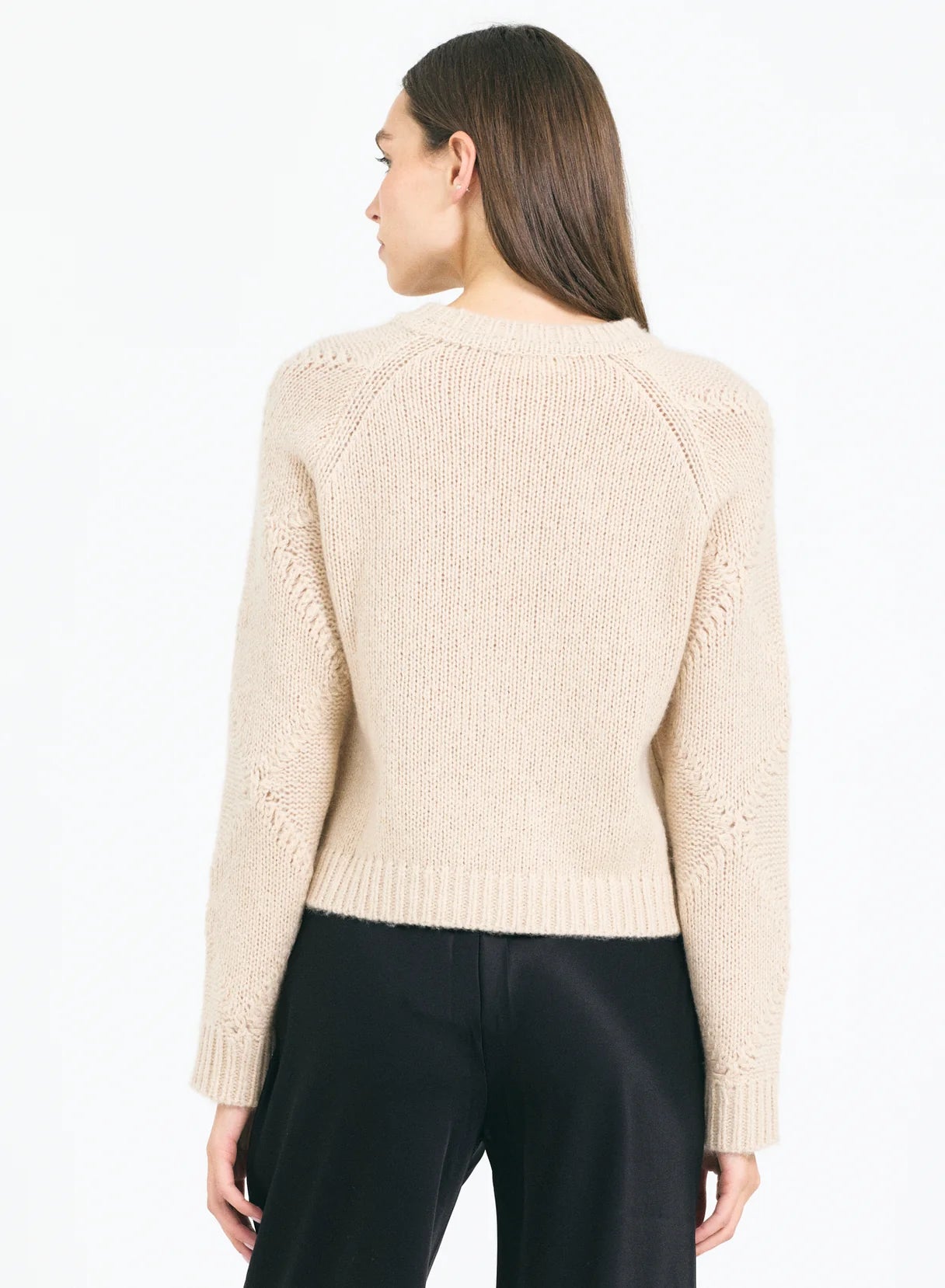 One Grey Day Agnes Crewneck Sand Combo