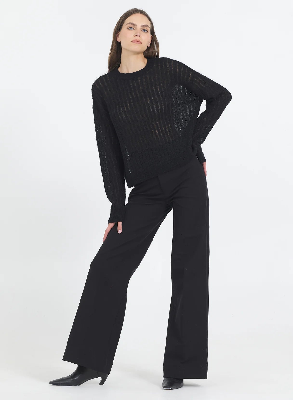 One Grey Day April Pullover Black