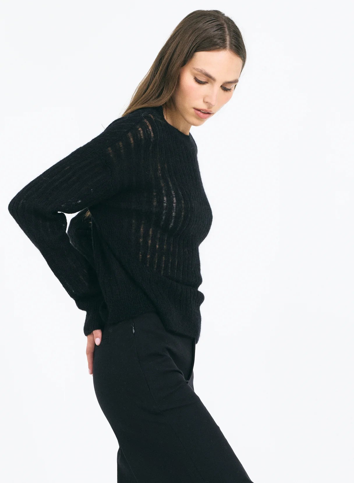 One Grey Day April Pullover Black