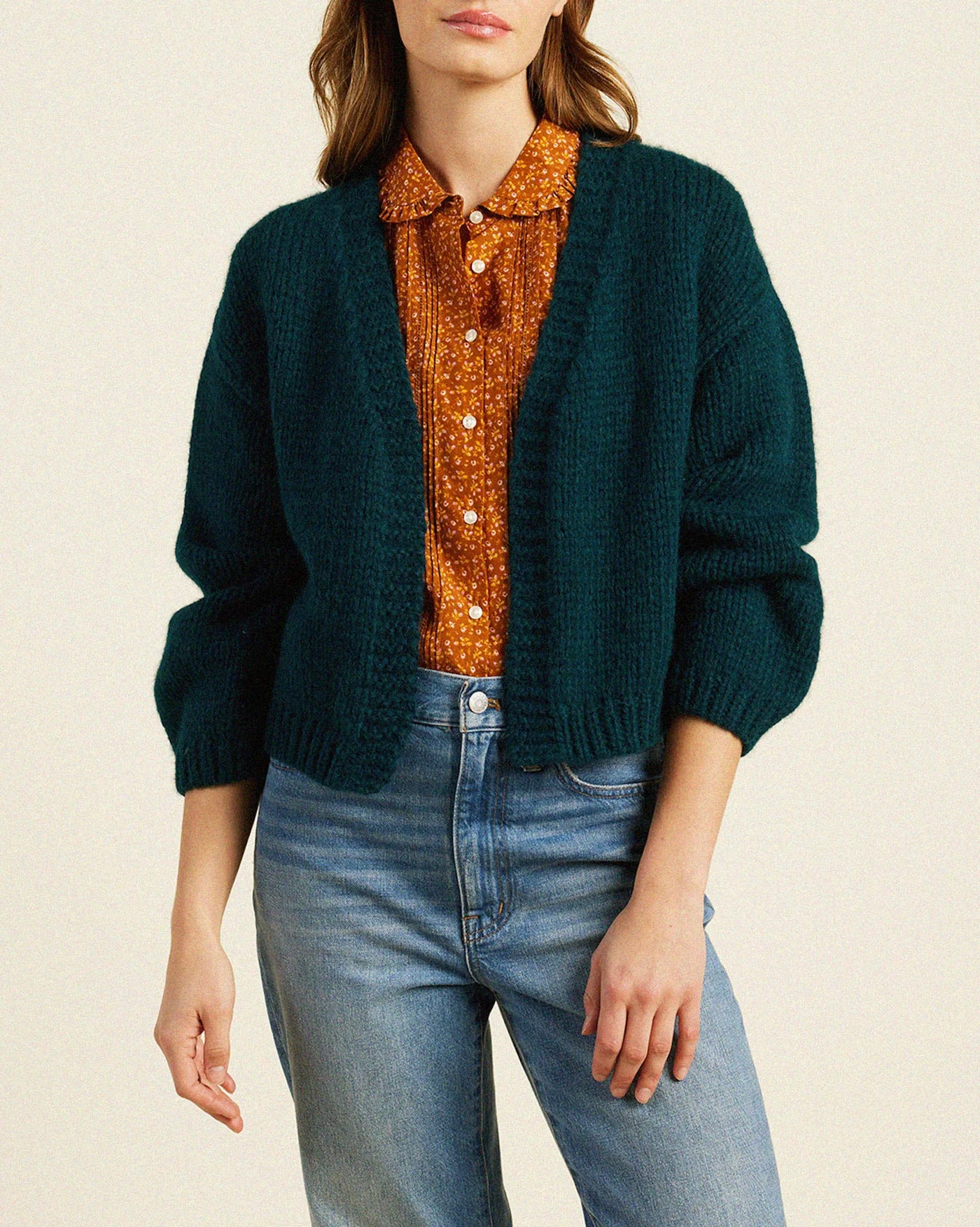 Trovata Arlowe Cardigan Dark Teal