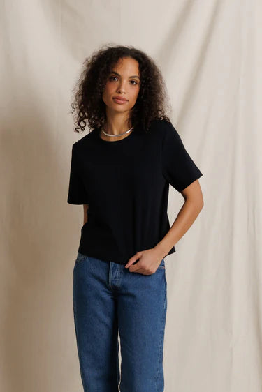 Perfect White Tee Atlas Crew Heavy Cotton Tee True Black