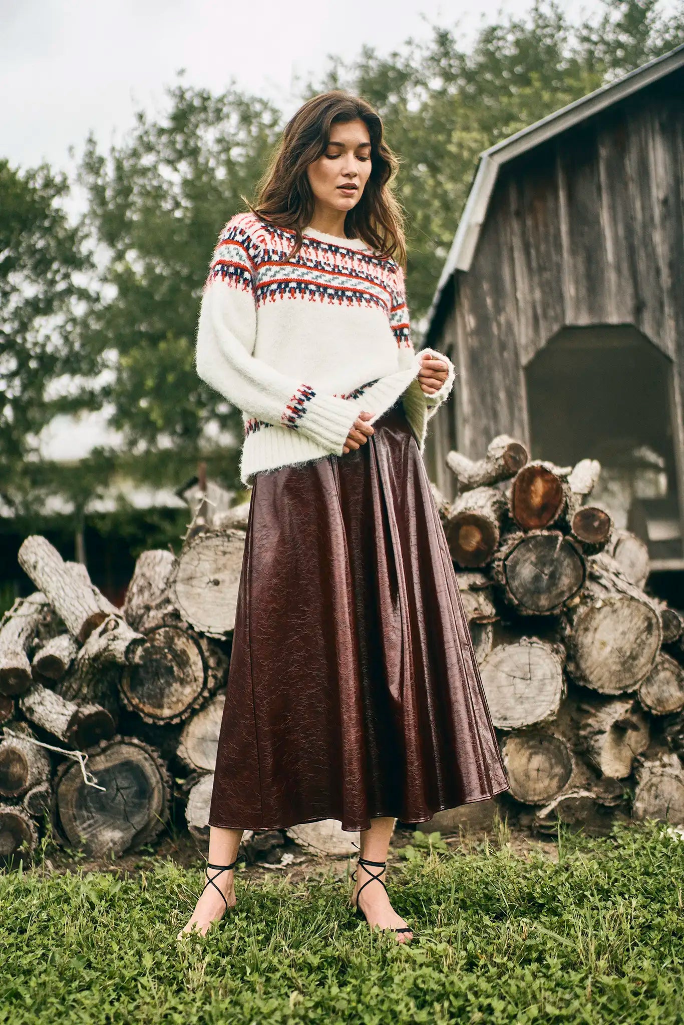 Hunter Bell Atlyn Skirt Oxblood