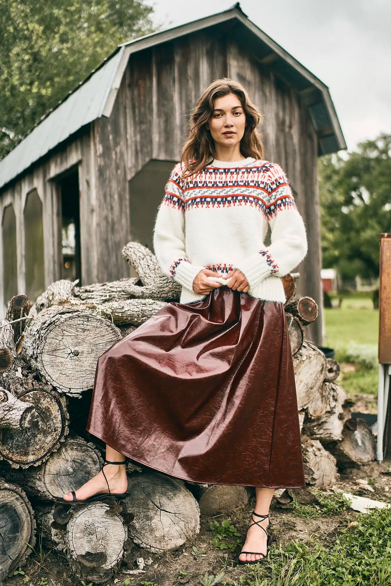 Hunter Bell Atlyn Skirt Oxblood