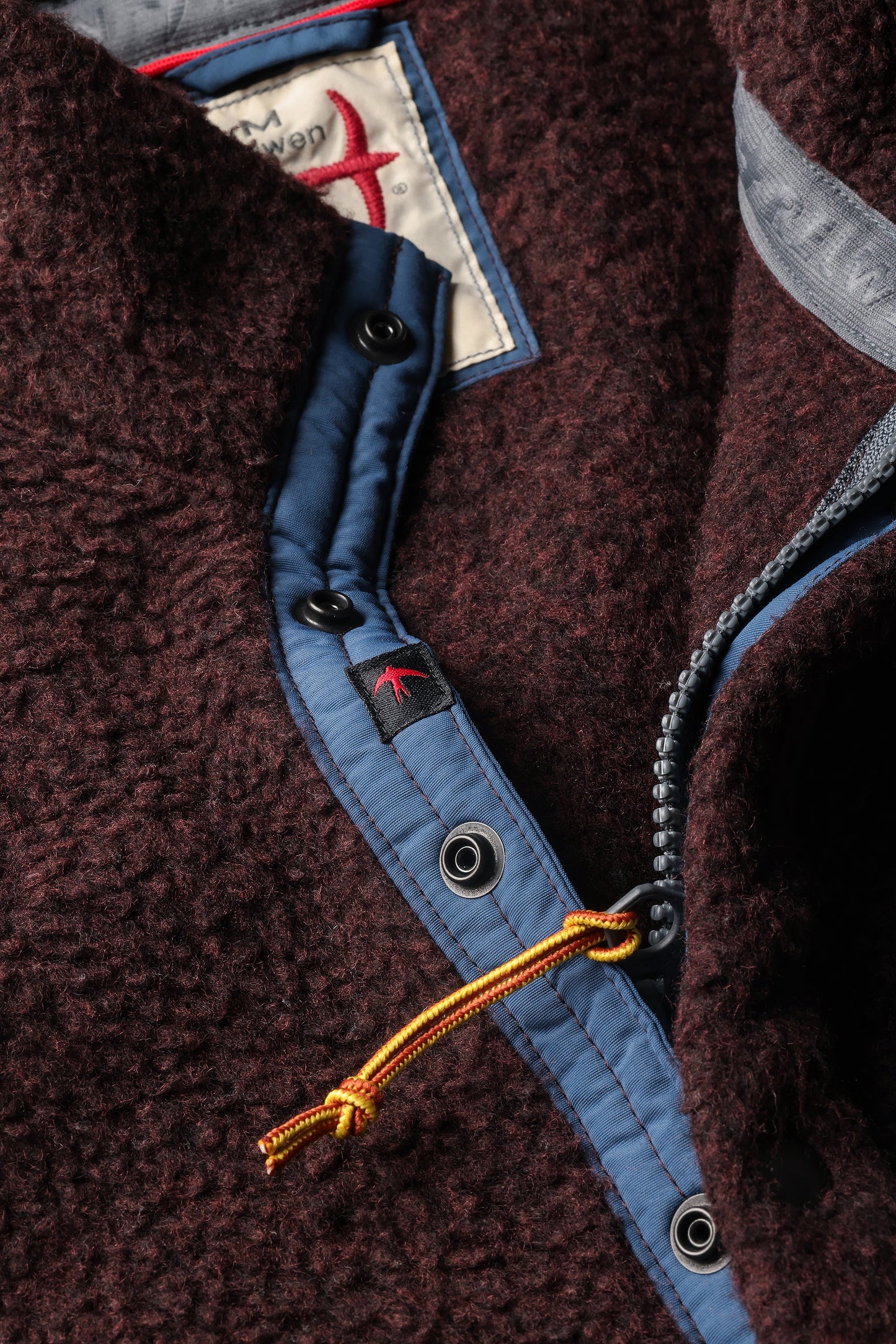 Relwen Wooly Shag Snap Zip Blackberry