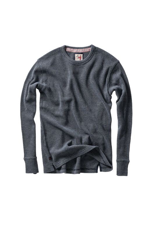Relwen Bi-Waffle Crew Navy
