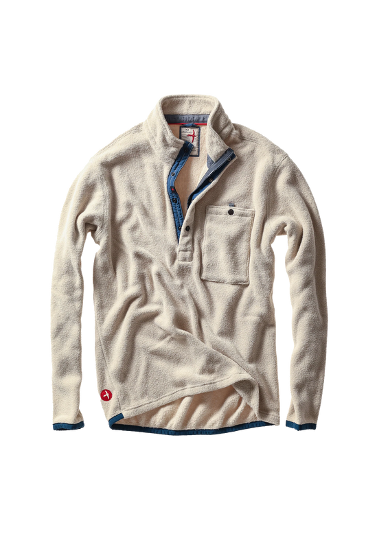 Relwen Terry Snap-Zip Mock Biscuit