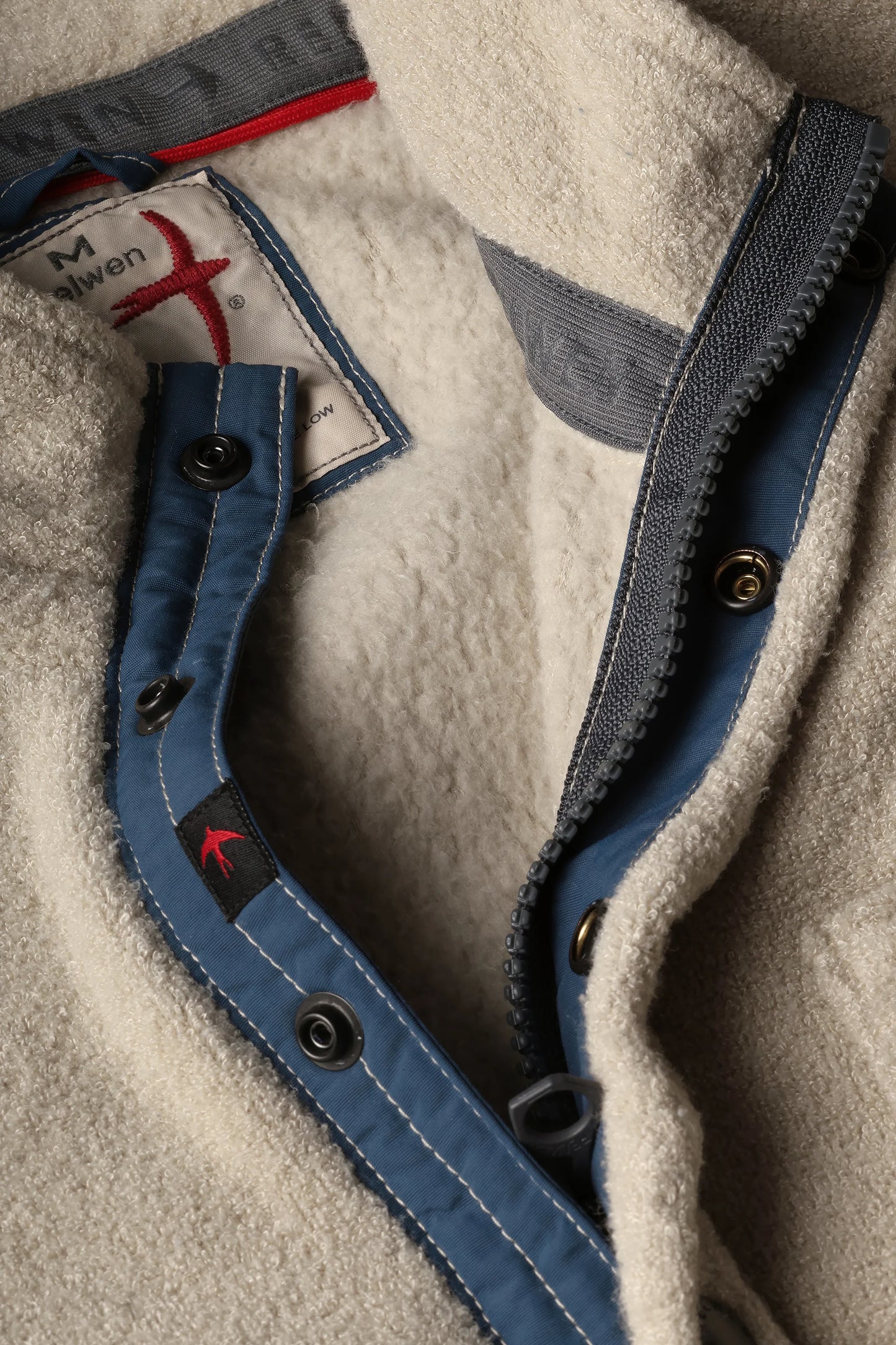 Relwen Terry Snap-Zip Mock Biscuit