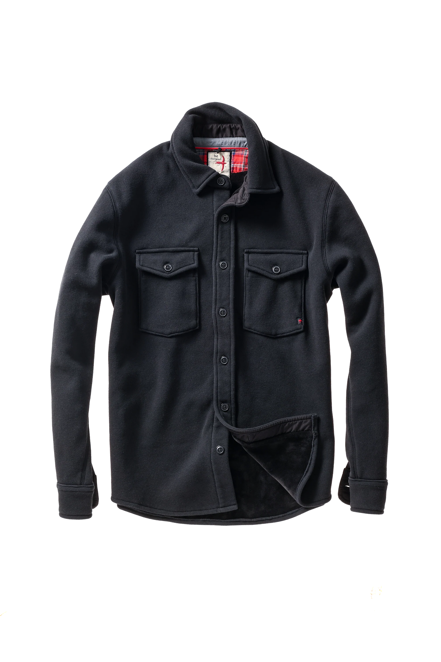 Relwen Pique Fleece Workshirt Black