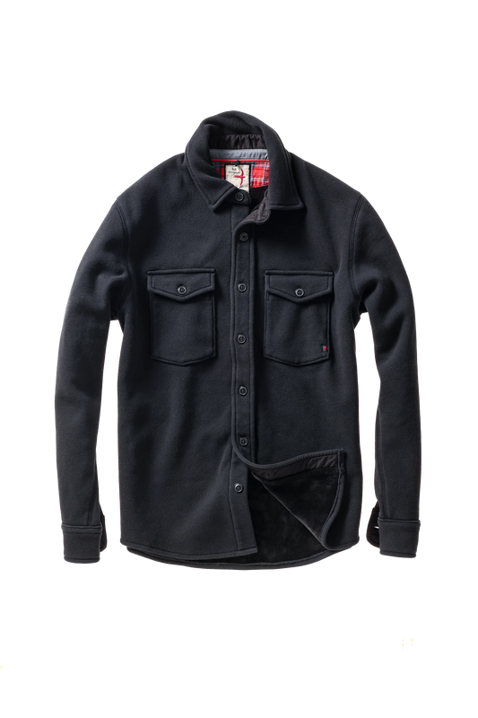Relwen Pique Fleece Workshirt Black