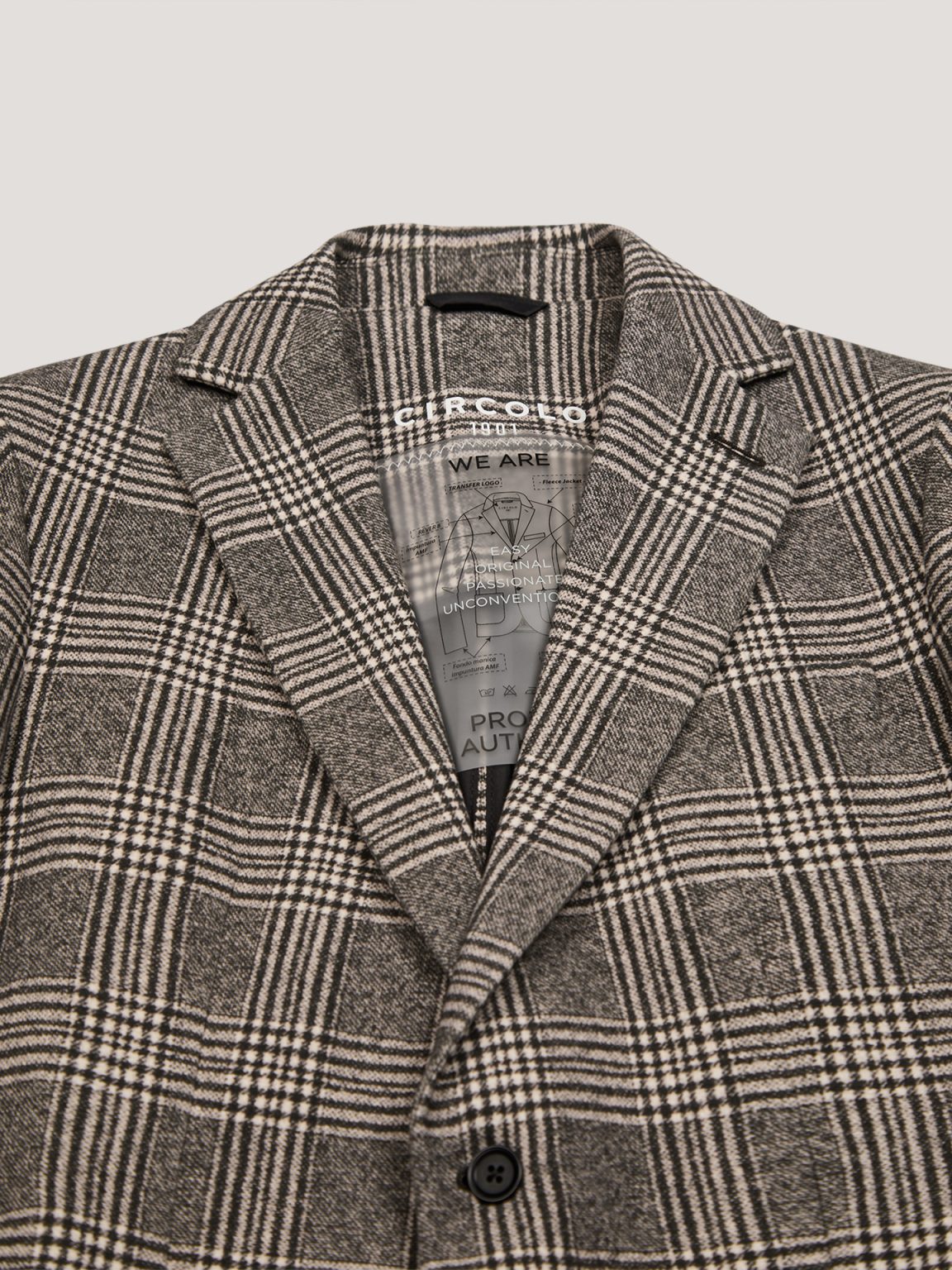 Circolo Plaid Sport Coat Black