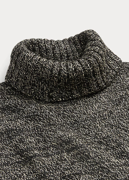 RRL LS Wool/Cotton/Linen Turtleneck Sweater Salt Pepper Marl
