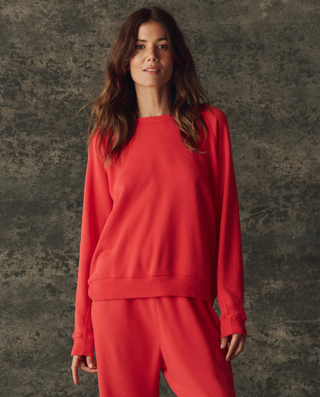 The GREAT The Fleece Rookie Sweatshirt Bright Red