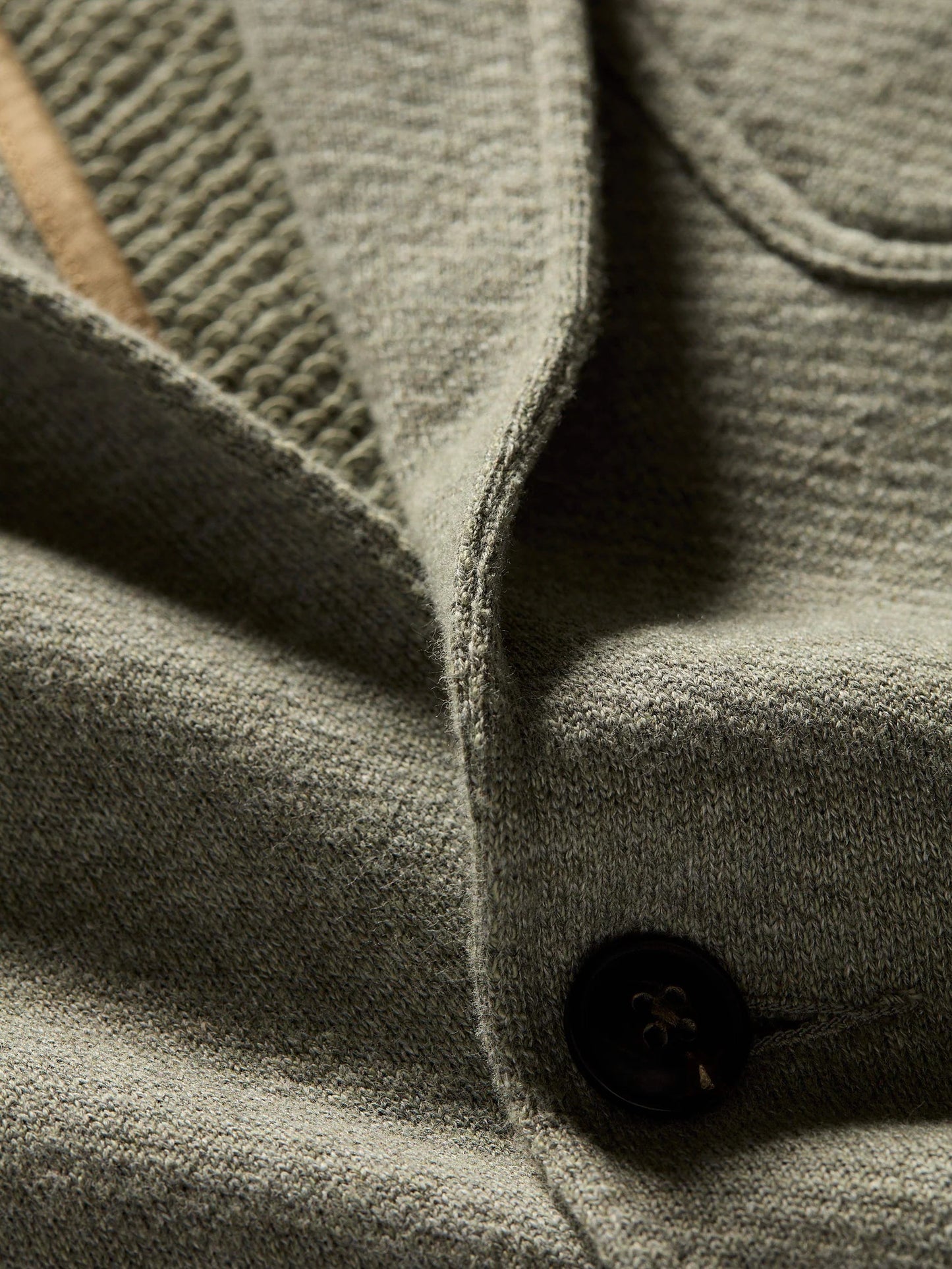 Faherty Inlet Knit Blazer Olive Leaf Melange