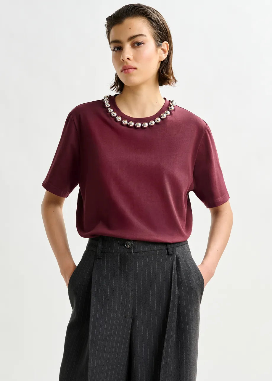 Essential Antwerp Intenso Silver Balls T Shirt margot Mauve