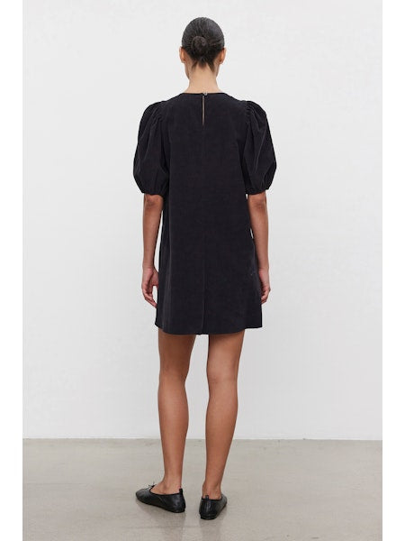 Velvet Cathy Corduroy Mini Dress Black