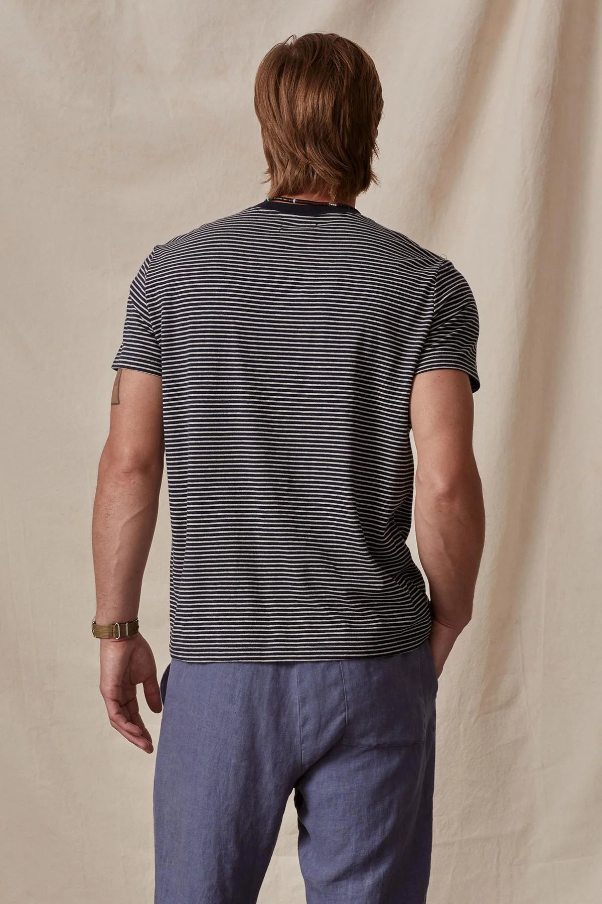 Velvet Chazz SS Stripe Tee Navy