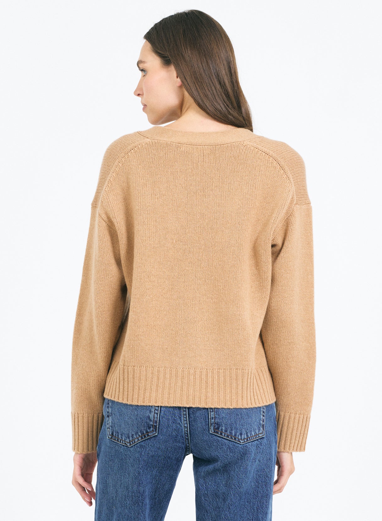 One Grey Day Aster Cashemere Cardigan Chestnut