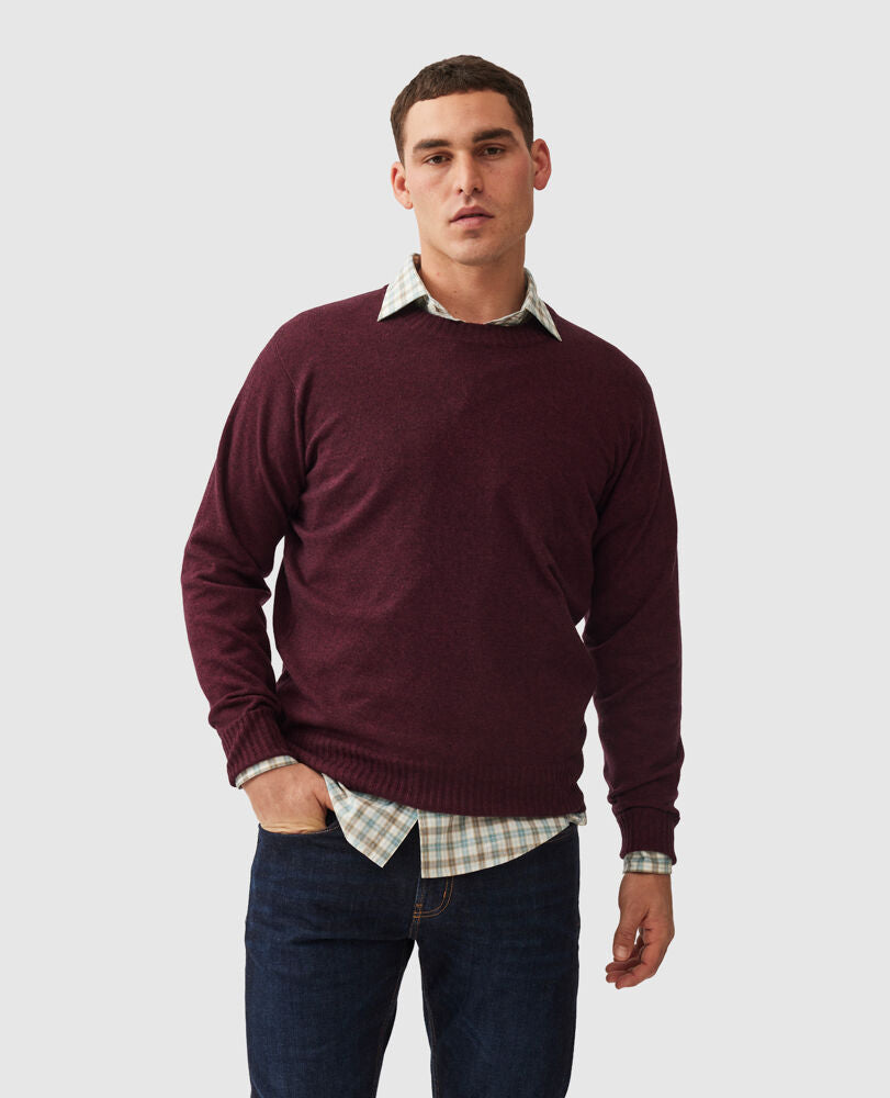 Rodd & Gunn Christ Church Crewneck Sweater Claret