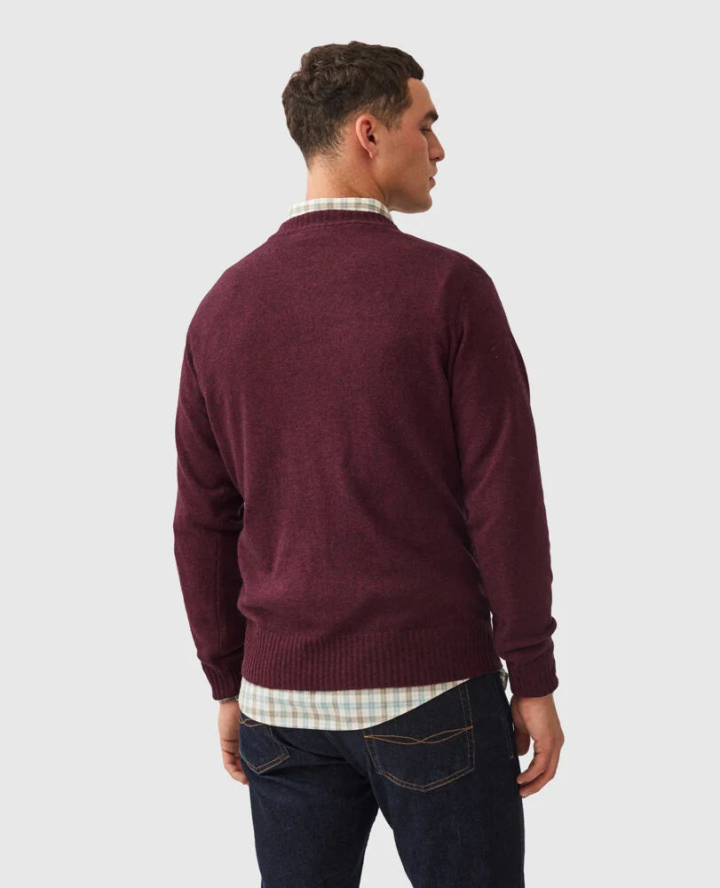 Rodd & Gunn Christ Church Crewneck Sweater Claret