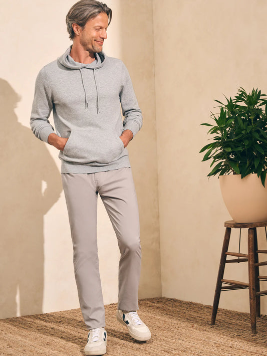 Faherty Jackson Sweater Hoodie Grey Cliff Heather