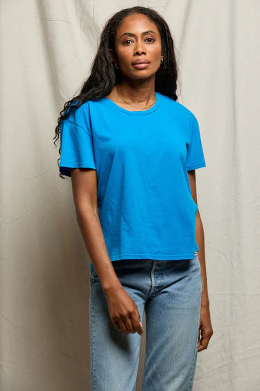 Perfect White Tee Harley SS Crewneck Cobalt