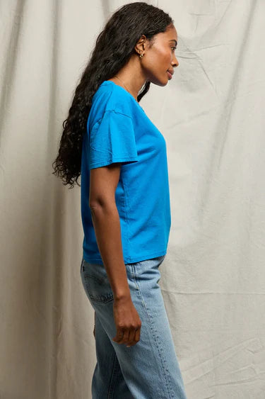 Perfect White Tee Harley SS Crewneck Cobalt
